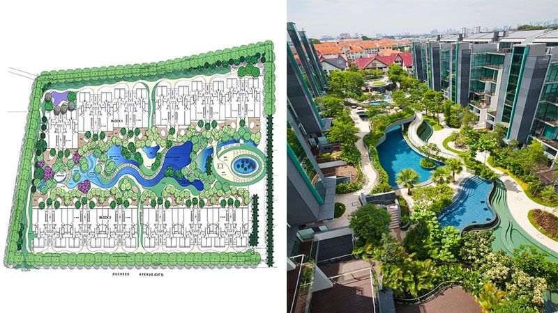 Mô hình thiết kế tổng thể kiến ​​trúc cảnh quan Duchess Residences Singapore
