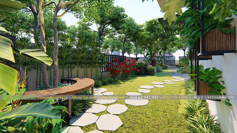 Thiết kế sân vườn KĐT Gamuda Gardens - chị Vân