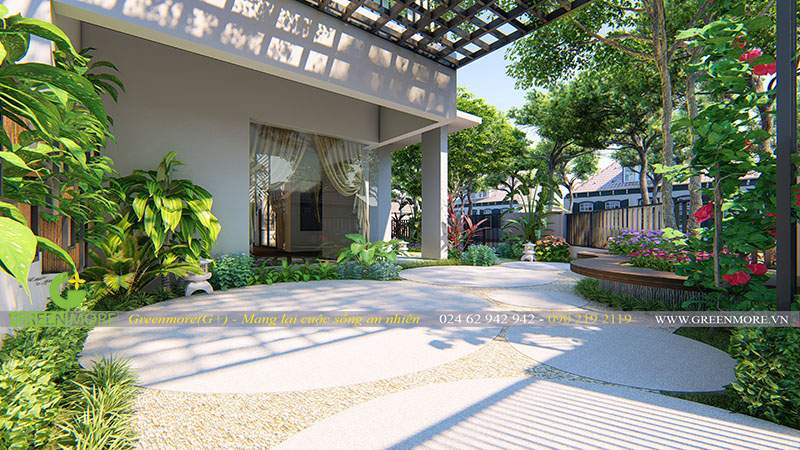 Thiết kế sân vườn KĐT Gamuda Gardens - chị Vân