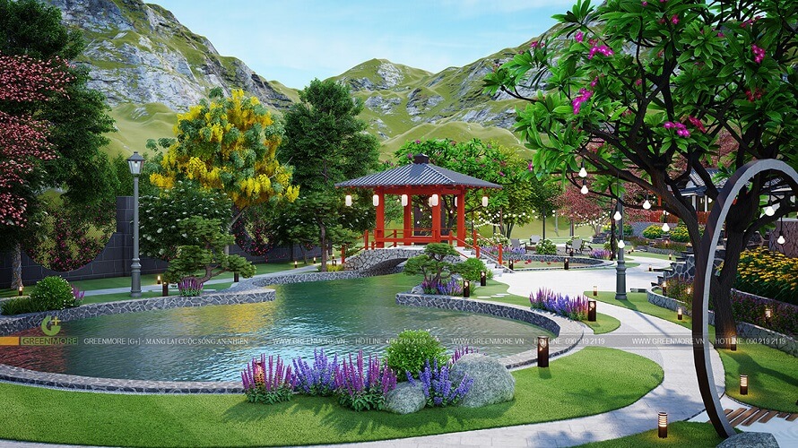 Thiết kế cảnh quan công trình Resort phong cách Nhật Bản tại Ba Vì