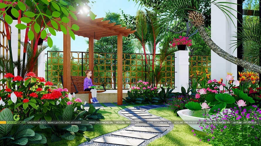 Thiết kế cải tạo sân vườn hiện đại tại KĐT Starlake Tây Hồ Tây