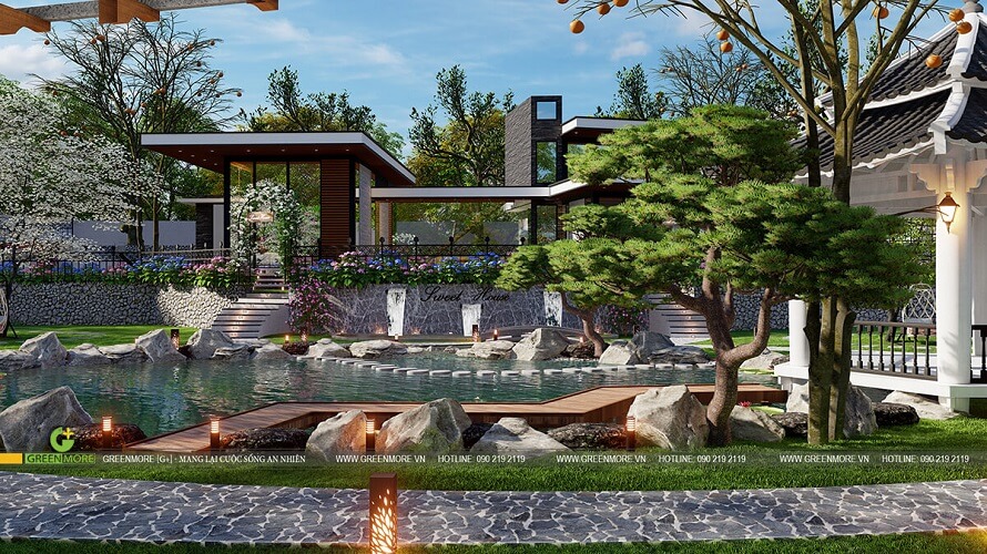 Thiết kế kiến trúc cảnh quan khu nhà nghỉ dưỡng gia đình tại Gia Lai