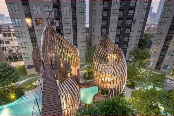 Cảnh quan khu nhà ở cao tầng ELIO DEL NEST – Bangna, Bangkok