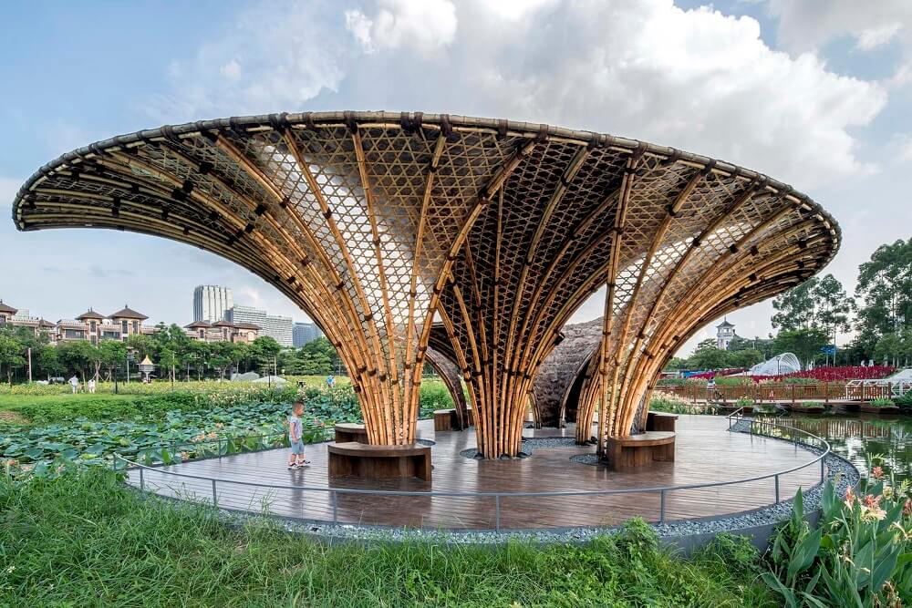 Độc đáo Pavilion tre lá ở công viên Micro Renovation