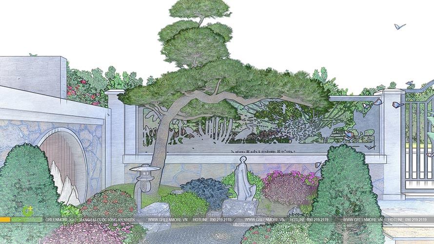 Thiết kế sân vườn chú Hùng tại KĐT Vinhomes Riverside