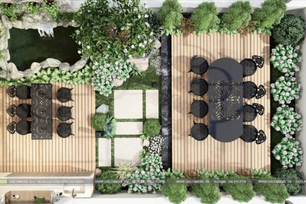 Thiết Kế Cảnh Quan Sân Vườn Trên Sân Thượng